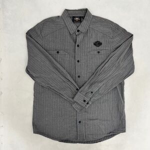 Harley Davidson Genuine Motorclothes Mens Size‎ X-Large Button Up Shirt Gray